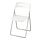 NISSE - folding chair, high-gloss white/chrome-plated | IKEA Indonesia - PE872799_S1