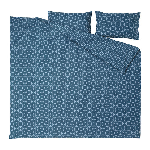 ÄNGSNEJLIKA sarung duvet dan 2 sarung bantal