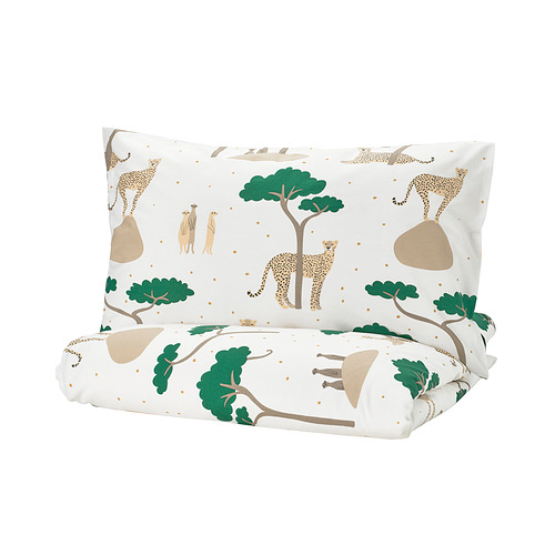SANDLÖPARE duvet cover and pillowcase