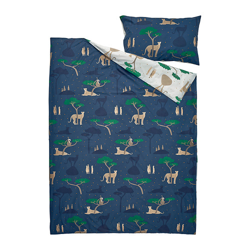SANDLÖPARE duvet cover and pillowcase