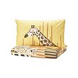 SANDLÖPARE - Sarung duvet dan sarung bantal, kuning/sabana, 150x200/50x80 cm