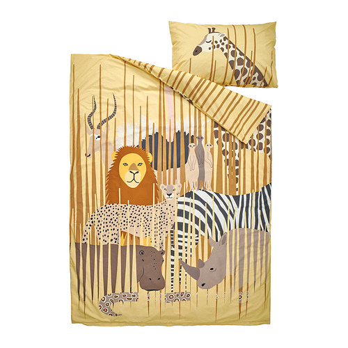 SANDLÖPARE duvet cover and pillowcase