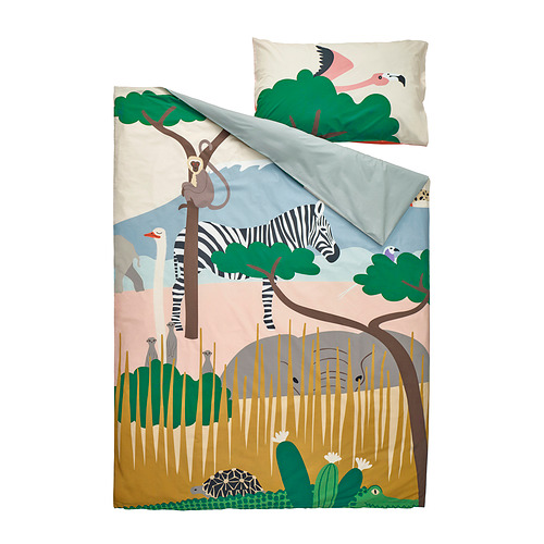 SANDLÖPARE sarung duvet dan sarung bantal