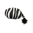 SANDLÖPARE - Stool cover, black white/zebra pattern, 38 cm