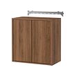 EKET - Kabinet dinding dg 2 pintu, kesan kayu walnut, 70x35x70 cm
