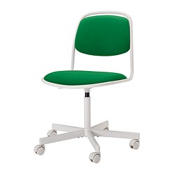 ÖRFJÄLL - Swivel chair, white/Vissle green