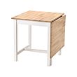 PINNTORP - gateleg table, light brown stained/white stained, 67/124x75 cm | IKEA Indonesia - PE872927_S2