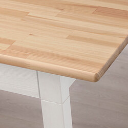 PINNTORP - Table, light brown stained/white stained, 125x75 cm