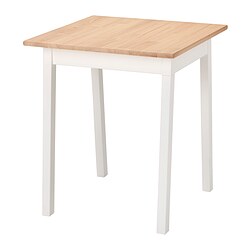 PINNTORP - Table, light brown stained/white stained, 65x65 cm