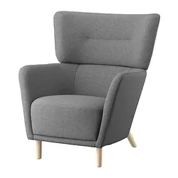 OSKARSHAMN - Kursi bersayap, Tibbleby krem/abu-abu