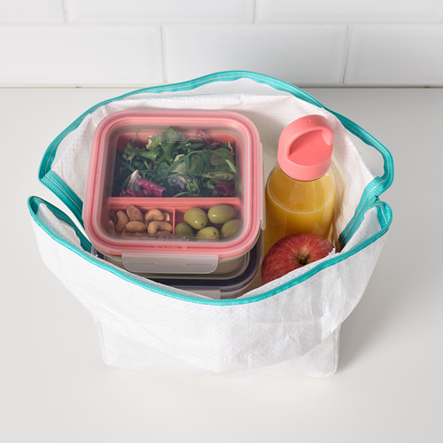 IKEA 365+ lunch box with inserts, square/beige light red, 750 ml IKEA