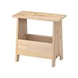 PERJOHAN - Stool with storage, pine