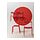GENESÖN - kursi, logam/merah | IKEA Indonesia - PH194412_S1
