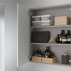 ENHET - Kabinet cermin 2 pintu, abu-abu, 60x17x75 cm