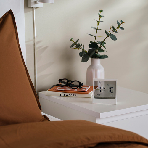 RÖDBENA alarm clock with hygro-/thermometer