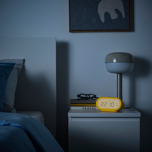 RÖDSTRÄFSE jam alarm dengan higro/termometer