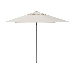 JOGGESÖ - Tenda payung, abu-abu muda-krem, 300 cm