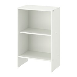 BAGGEBO - Rak buku, putih, 50x30x80 cm