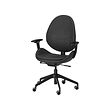 HATTEFJÄLL - Kursi kantor dgn sndrn tangan, Smidig hitam/hitam