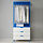 PLATSA - open wardrobe with 3 drawers, white Fonnes/blue, 80x42x191 cm | IKEA Indonesia - PE913299_S1