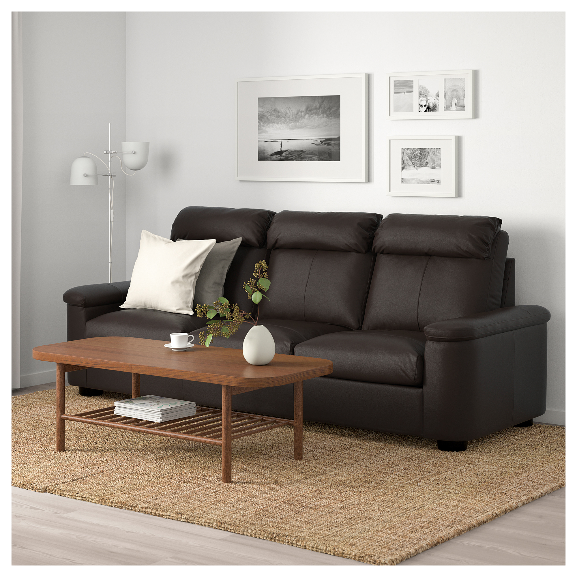 LIDHULT 3seat sofa, Grann/Bomstad dark brown IKEA Indonesia