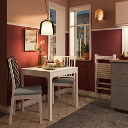 EKEDALEN - Chair, white/Orrsta light grey