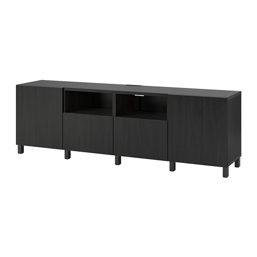 BESTÅ TV bench with doors and drawers