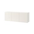 BESTÅ - Kombinasi kabinet dpasang di dnding, putih/Selsviken high-gloss/putih, 180x42x64 cm