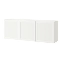 Besta Wall Mounted Cabinet Combination White Hanviken White Ikea Indonesia