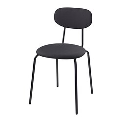 ÖSTANÖ - Chair, black Remmarn/dark grey