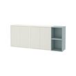 EKET - Wall-mounted cabinet combination, white/light grey-blue, 175x35x70 cm