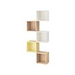 EKET - Wall-mounted storage combination, multicolour/pale yellow