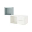EKET - Wall-mounted storage combination, white/light grey-blue, 105x35x70 cm