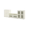 BRIMNES - TV storage combination/glass doors, white, 276x41x95 cm