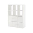 KALLAX - Shelving unit with 6 inserts, white, 112x147 cm