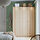 PAX/FORSAND - kombinasi lemari pakaian, efek kayu oak diwarnai putih/efek kayu oak diwarnai putih, 150x60x201 cm | IKEA Indonesia - PE913443_S1