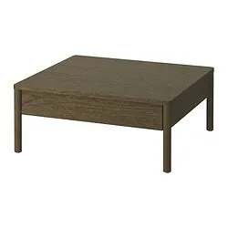 TONSTAD - Meja tamu, cokelat/veneer kayu oak diwarnai, 84x82 cm