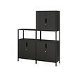 TROTTEN - Cabinet combination, anthracite, 140x173 cm