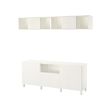 EKET/BESTÅ - Cabinet combination for TV, white, 210x42x220 cm