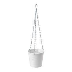 CASHEWÄPPLE - Hanging planter, in/outdoor white, 12 cm