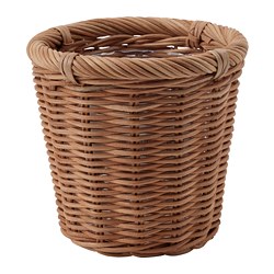 KAKTUSFIKON - Plant pot, rattan, 12 cm