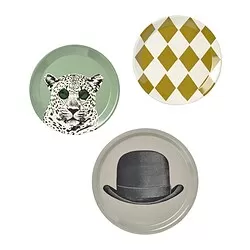 GALLERISKOG - Hiasan dinding, set 3 unit, motif campuran