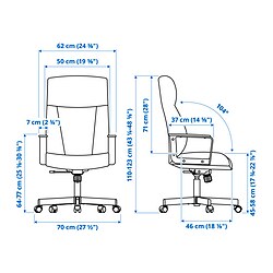 MILLBERGET - Swivel chair, Murum black