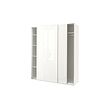 PAX/HASVIK - Wardrobe, white/high-gloss white, 200x66x236 cm