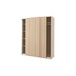 PAX/HASVIK - Wardrobe, white stained oak effect/white stained oak effect, 200x66x236 cm