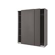 PAX/HASVIK - Wardrobe, dark grey/dark grey, 200x66x236 cm
