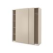 PAX/HASVIK - Wardrobe, grey-beige/grey-beige, 200x66x236 cm