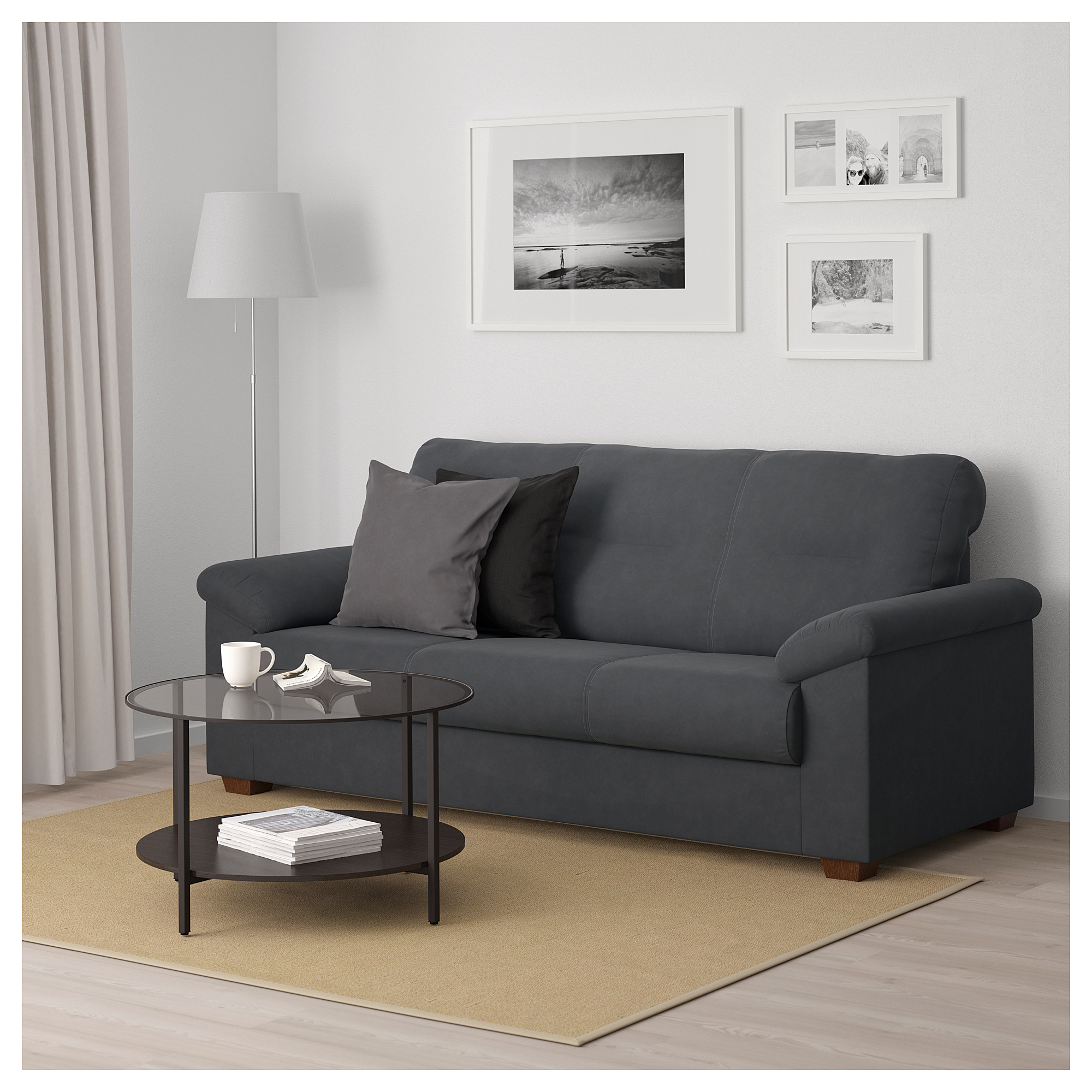 KNISLINGE sofa  3 dudukan Samsta abu  abu  tua  IKEA Indonesia