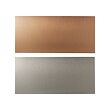 LYSEKIL - Wall panel, double sided brushed copper effect/stainless steel, 119.6x55 cm