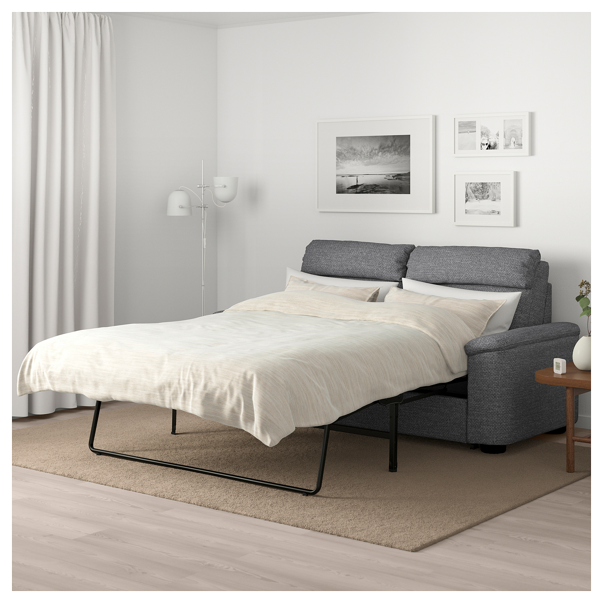 Lidhult 2 Seat Sofa Bed Lejde Greyblack Ikea Indonesia 